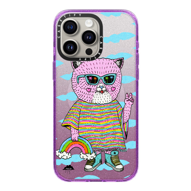 Mulga x CASETiFY iPhone 15 Pro Max Case Cat,Animal Glitter Purple Impact Case MagSafe Compatible Pearl the Pussy Cat 2 Back to School Mulga x CASETiFY iPhone 15 Pro Max Case Cat,Animal Glitter Purple Impact Case MagSafe Compatible Pearl the Pussy Cat 2 Back to School