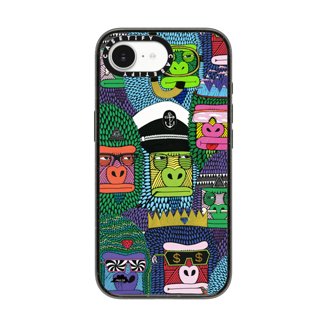Mulga x CASETiFY iPhone 16e ケース Animal,Cartoon ブラック インパクトケース MagSafe対応 Gorilla Crew Iphone Case by Mulga Back to School Mulga x CASETiFY iPhone 16e ケース Animal,Cartoon ブラック インパクトケース MagSafe対応 Gorilla Crew Iphone Case by Mulga Back to School