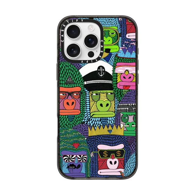 Mulga x CASETiFY iPhone 16 Pro Max Case Animal,Cartoon Black Impact Case Gorilla Crew Iphone Case by Mulga Mother's Day Mulga x CASETiFY iPhone 16 Pro Max Case Animal,Cartoon Black Impact Case Gorilla Crew Iphone Case by Mulga Mother's Day