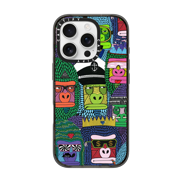 Mulga x CASETiFY iPhone 16 Pro Case Animal,Cartoon Black Impact Case Gorilla Crew Iphone Case by Mulga Mother's Day Mulga x CASETiFY iPhone 16 Pro Case Animal,Cartoon Black Impact Case Gorilla Crew Iphone Case by Mulga Mother's Day
