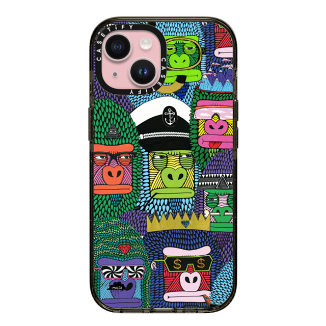 Mulga x CASETiFY iPhone 15 Case Animal,Cartoon Black Impact Case MagSafe Compatible Gorilla Crew Iphone Case by Mulga Mother's Day Mulga x CASETiFY iPhone 15 Case Animal,Cartoon Black Impact Case MagSafe Compatible Gorilla Crew Iphone Case by Mulga Mother's Day