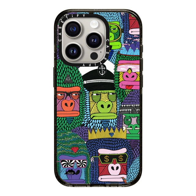 Mulga x CASETiFY iPhone 15 Pro Case Animal,Cartoon Black Impact Case MagSafe Compatible Gorilla Crew Iphone Case by Mulga Mother's Day Mulga x CASETiFY iPhone 15 Pro Case Animal,Cartoon Black Impact Case MagSafe Compatible Gorilla Crew Iphone Case by Mulga Mother's Day