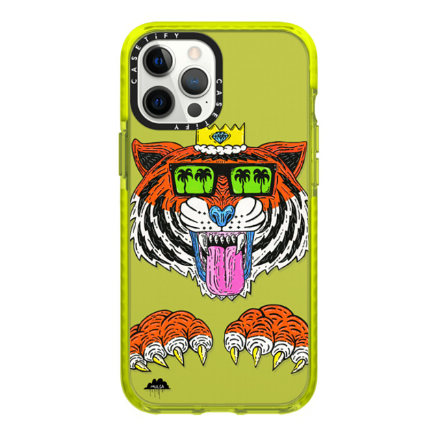 Mulga x CASETiFY iPhone 12 Pro Max Case ネオン イエロー Impact Case King Louis the Tiger Phone Case by Mulga Mulga x CASETiFY iPhone 12 Pro Max Case ネオン イエロー Impact Case King Louis the Tiger Phone Case by Mulga