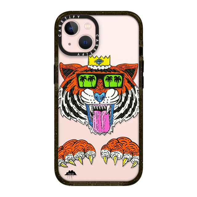 Mulga x CASETiFY iPhone 13 ケース ブラック インパクトケース King Louis the Tiger Phone Case by Mulga