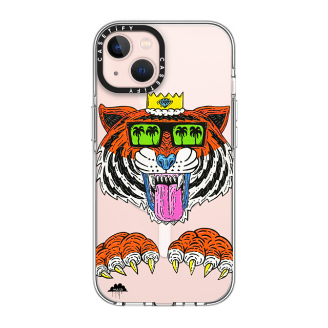 Mulga x CASETiFY iPhone 13 ケース クリア クリア ケース MagSafe対応 King Louis the Tiger Phone Case by Mulga