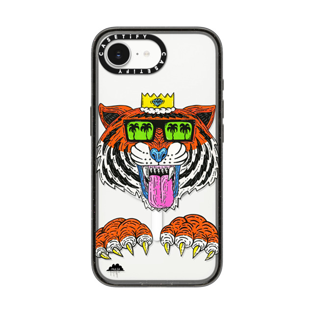 Mulga x CASETiFY iPhone 16e ケース Animal,Cartoon ブラック インパクトケース MagSafe対応 King Louis the Tiger Phone Case by Mulga Back to School Mulga x CASETiFY iPhone 16e ケース Animal,Cartoon ブラック インパクトケース MagSafe対応 King Louis the Tiger Phone Case by Mulga Back to School