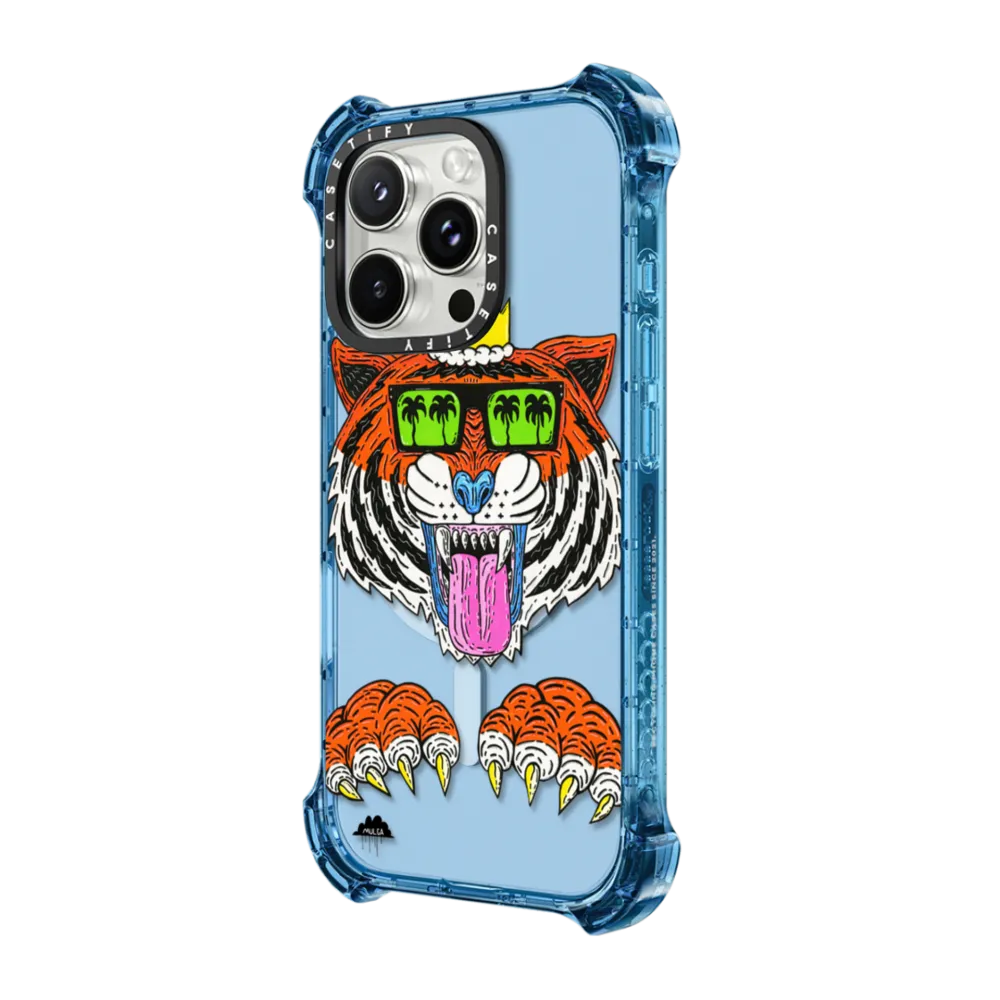 Bounce iPhone 16 Pro Max Case MagSafe Compatible - King Louis the Tiger Phone Case by Mulga