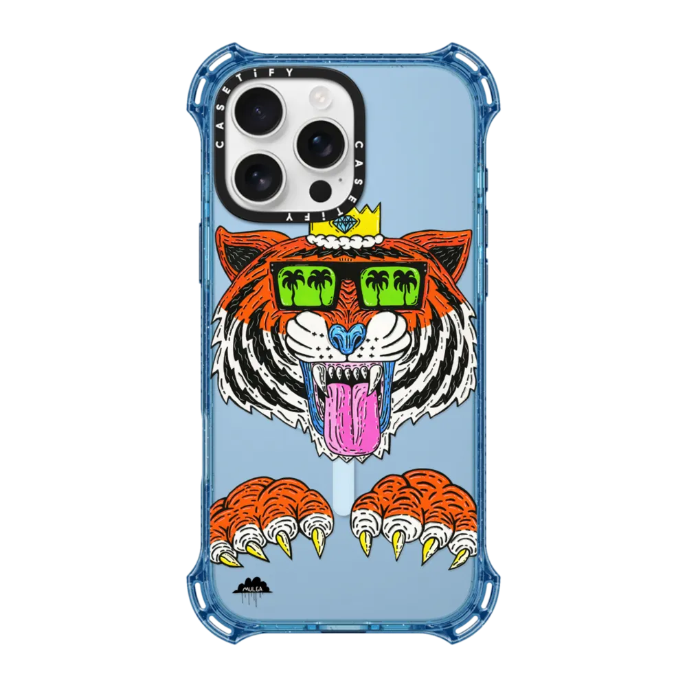 Bounce iPhone 16 Pro Max Case MagSafe Compatible - King Louis the Tiger Phone Case by Mulga
