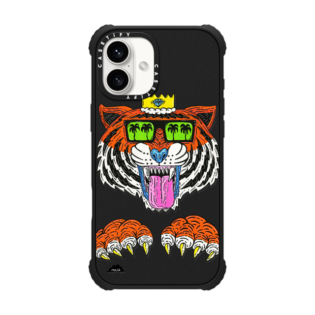 Mulga x CASETiFY iPhone 16 Plus Case Matte Black ウルトラ インパクトケース MagSafe 対応 King Louis the Tiger Phone Case by Mulga Mulga x CASETiFY iPhone 16 Plus Case Matte Black ウルトラ インパクトケース MagSafe 対応 King Louis the Tiger Phone Case by Mulga
