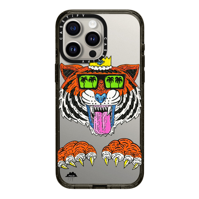 Mulga x CASETiFY iPhone 15 Pro Max ケース ブラック インパクトケース King Louis the Tiger Phone Case by Mulga