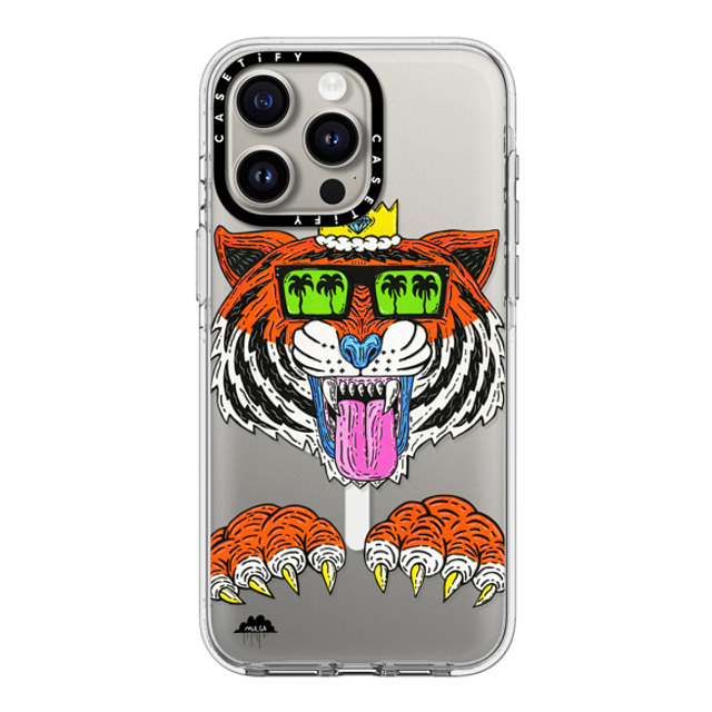 Mulga x CASETiFY iPhone 15 Pro Max ケース クリア クリア ケース MagSafe対応 King Louis the Tiger Phone Case by Mulga