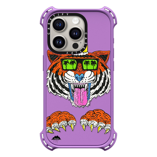 Mulga x CASETiFY iPhone 15 Pro ケース Animal,Cartoon Matte Purple バウンスケース King Louis the Tiger Phone Case by Mulga Back to School Mulga x CASETiFY iPhone 15 Pro ケース Animal,Cartoon Matte Purple バウンスケース King Louis the Tiger Phone Case by Mulga Back to School