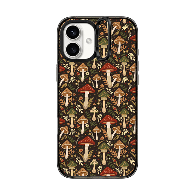 CASETiFY iPhone 16 Plus Case Black インパクトリングスタンドケース MagSafe対応 Mushrooms julia badeeva CASETiFY iPhone 16 Plus Case Black インパクトリングスタンドケース MagSafe対応 Mushrooms julia badeeva