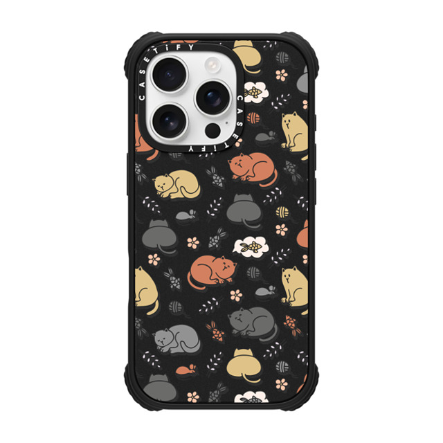 CASETiFY iPhone 16 Pro Case Matte Black ウルトラ インパクトケース MagSafe 対応 Cute cats julia badeeva CASETiFY iPhone 16 Pro Case Matte Black ウルトラ インパクトケース MagSafe 対応 Cute cats julia badeeva
