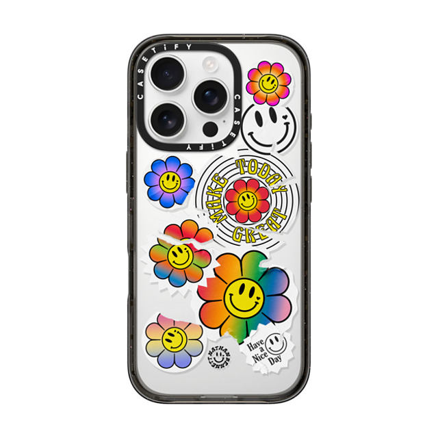 Nathan Bennett x CASETiFY iPhone 16 Pro Case Sticker,Cartoon Black Impact Case Smile Sticker Bomb By Nathan Bennett Father's Day Nathan Bennett x CASETiFY iPhone 16 Pro Case Sticker,Cartoon Black Impact Case Smile Sticker Bomb By Nathan Bennett Father's Day