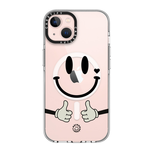 Nathan Bennett x CASETiFY iPhone 13 ケース クリア クリア ケース MagSafe対応 Big Smile By Nathan Bennett