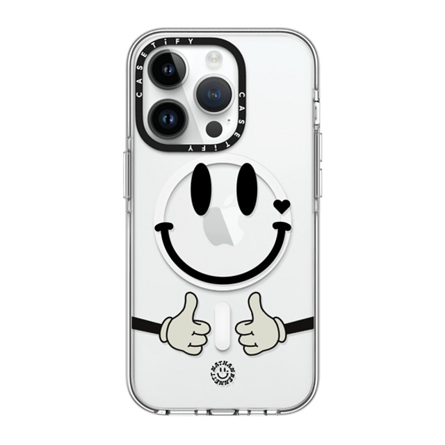 Nathan Bennett x CASETiFY iPhone 14 Pro ケース クリア クリア ケース MagSafe対応 Big Smile By Nathan Bennett