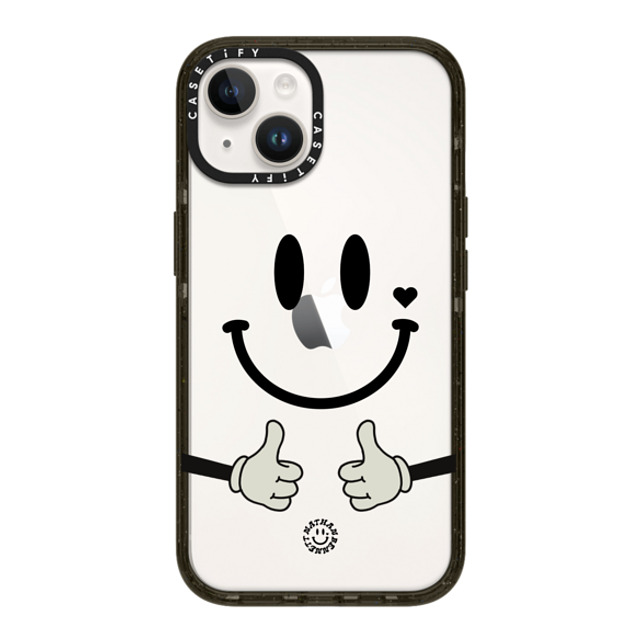 Nathan Bennett x CASETiFY iPhone 14 ケース ブラック インパクトケース Big Smile By Nathan Bennett