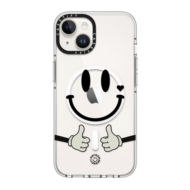 Nathan Bennett x CASETiFY iPhone 14 ケース クリア クリア ケース MagSafe対応 Big Smile By Nathan Bennett