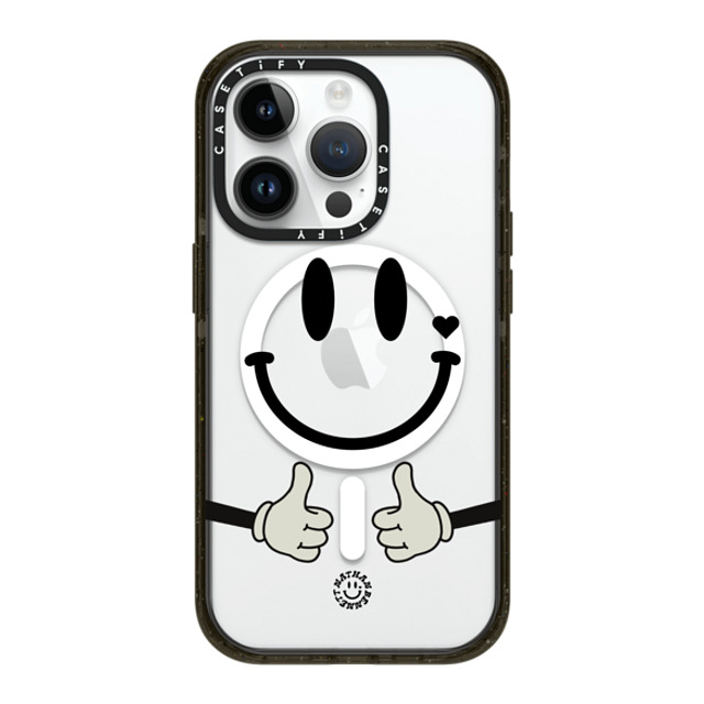 Nathan Bennett x CASETiFY iPhone 14 Pro ケース ブラック インパクトケース MagSafe対応 Big Smile By Nathan Bennett