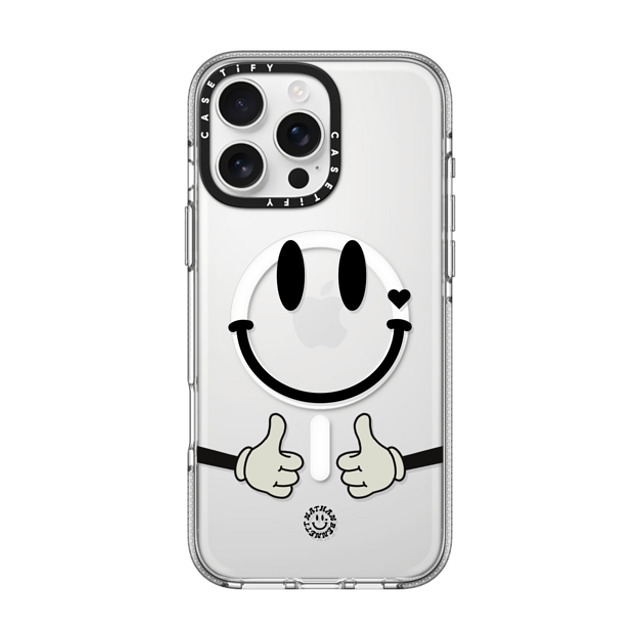 Nathan Bennett x CASETiFY iPhone 16 Pro Max ケース クリア クリア ケース MagSafe対応 Big Smile By Nathan Bennett