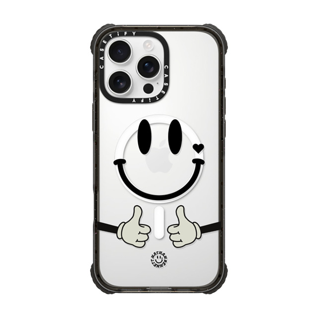 Nathan Bennett x CASETiFY iPhone 16 Pro Max Case Cartoon,Icon Black ウルトラ インパクトケース MagSafe 対応 Big Smile By Nathan Bennett Back to School Nathan Bennett x CASETiFY iPhone 16 Pro Max Case Cartoon,Icon Black ウルトラ インパクトケース MagSafe 対応 Big Smile By Nathan Bennett Back to School