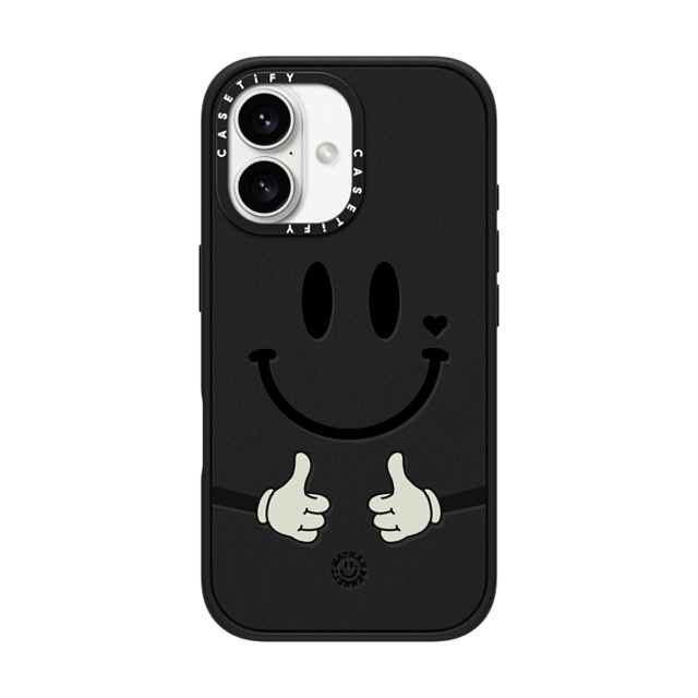 Nathan Bennett x CASETiFY iPhone 16 Case Matte Black Impact Case Big Smile By Nathan Bennett Nathan Bennett x CASETiFY iPhone 16 Case Matte Black Impact Case Big Smile By Nathan Bennett