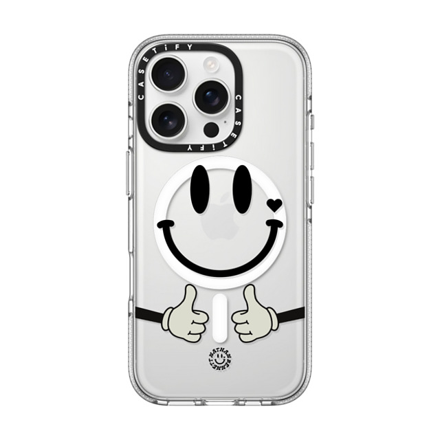 Nathan Bennett x CASETiFY iPhone 16 Pro ケース クリア クリア ケース MagSafe対応 Big Smile By Nathan Bennett