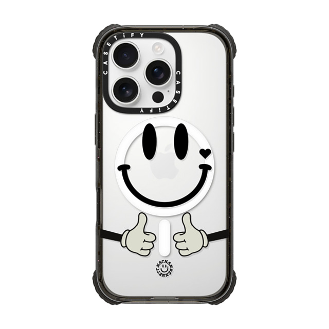 Nathan Bennett x CASETiFY iPhone 16 Pro ケース Cartoon,Icon ブラック ウルトラ インパクトケース MagSafe 対応 Big Smile By Nathan Bennett Father's Day Nathan Bennett x CASETiFY iPhone 16 Pro ケース Cartoon,Icon ブラック ウルトラ インパクトケース MagSafe 対応 Big Smile By Nathan Bennett Father's Day