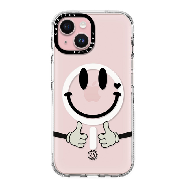 Nathan Bennett x CASETiFY iPhone 15 ケース クリア クリア ケース MagSafe対応 Big Smile By Nathan Bennett