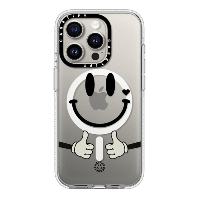 Nathan Bennett x CASETiFY iPhone 15 Pro ケース クリア クリア ケース MagSafe対応 Big Smile By Nathan Bennett