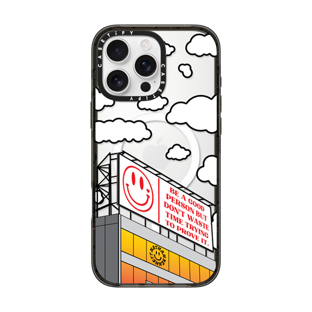 Nathan Bennett x CASETiFY iPhone 16 Pro Max ケース Cloud,Quote ブラック インパクトケース MagSafe対応 Be a Good Person by Nathan Bennett Father's Day Nathan Bennett x CASETiFY iPhone 16 Pro Max ケース Cloud,Quote ブラック インパクトケース MagSafe対応 Be a Good Person by Nathan Bennett Father's Day