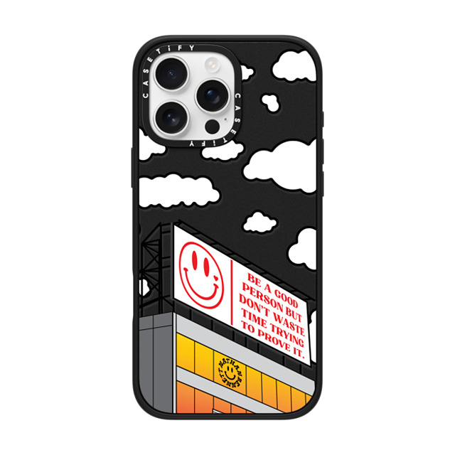 Nathan Bennett x CASETiFY iPhone 16 Pro Max Case Cloud,Quote マットブラック インパクトケース MagSafe対応 Be a Good Person by Nathan Bennett Mother's Day Nathan Bennett x CASETiFY iPhone 16 Pro Max Case Cloud,Quote マットブラック インパクトケース MagSafe対応 Be a Good Person by Nathan Bennett Mother's Day