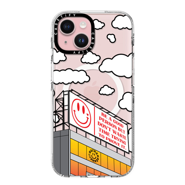 Nathan Bennett x CASETiFY iPhone 15 Case Cloud,Quote Clear Clear Case MagSafe Compatible Be a Good Person by Nathan Bennett Mother's Day Nathan Bennett x CASETiFY iPhone 15 Case Cloud,Quote Clear Clear Case MagSafe Compatible Be a Good Person by Nathan Bennett Mother's Day