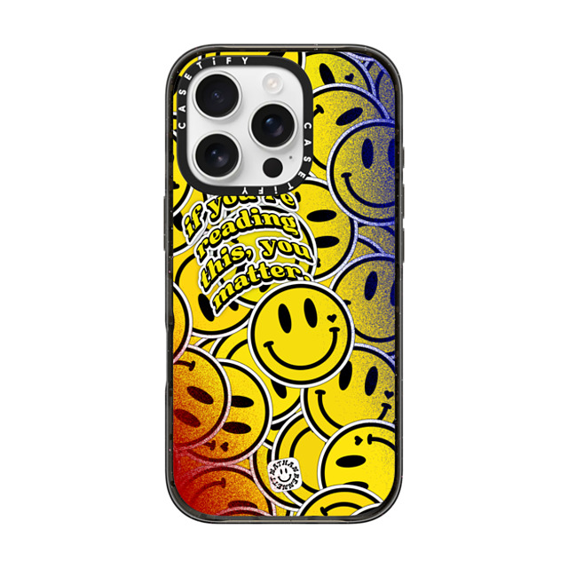 Nathan Bennett x CASETiFY iPhone 16 Pro ケース Sticker,Icon ブラック インパクトケース You Matter By Nathan Bennett Father's Day Nathan Bennett x CASETiFY iPhone 16 Pro ケース Sticker,Icon ブラック インパクトケース You Matter By Nathan Bennett Father's Day