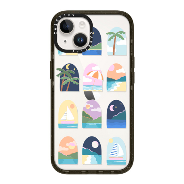 Brook Gossen x CASETiFY iPhone 14 ケース ブラック インパクトケース BEACHY VACAY BY BROOK GOSSEN