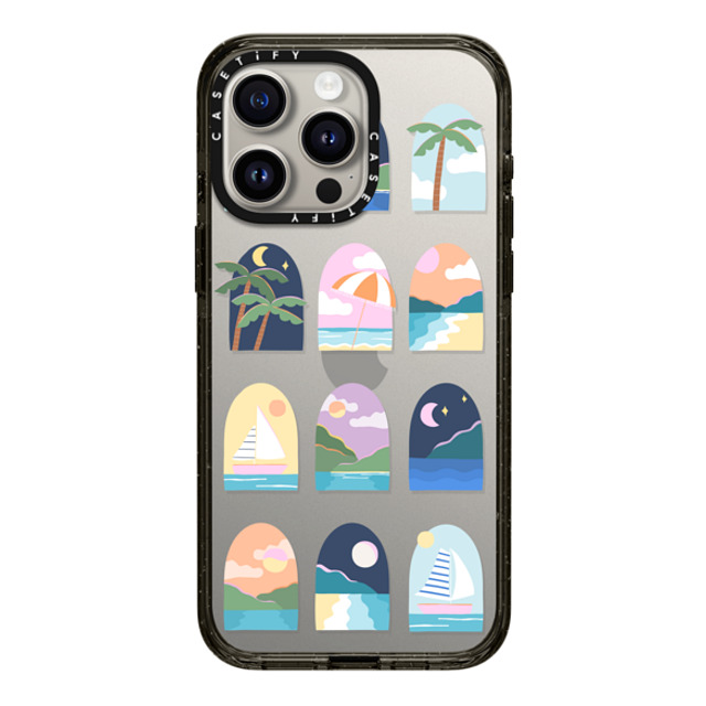 Brook Gossen x CASETiFY iPhone 15 Pro Max ケース ブラック インパクトケース BEACHY VACAY BY BROOK GOSSEN