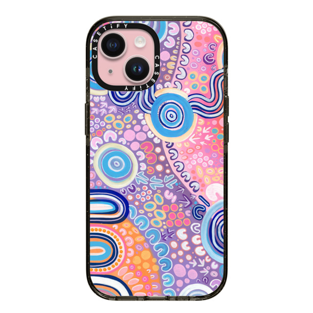 merindahgunya x CASETiFY iPhone 15 ケース ブラック インパクトケース NGOOTYOONG 'JOY' by Merindah-Gunya