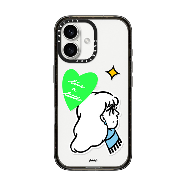 Peep x CASETiFY iPhone 16 Case Sticker,Heart Black インパクトケース LIVE A LITTLE Mother's Day Peep x CASETiFY iPhone 16 Case Sticker,Heart Black インパクトケース LIVE A LITTLE Mother's Day