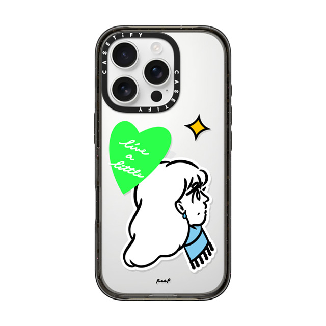 Peep x CASETiFY iPhone 16 Pro Case Sticker,Heart Black インパクトケース LIVE A LITTLE Mother's Day Peep x CASETiFY iPhone 16 Pro Case Sticker,Heart Black インパクトケース LIVE A LITTLE Mother's Day