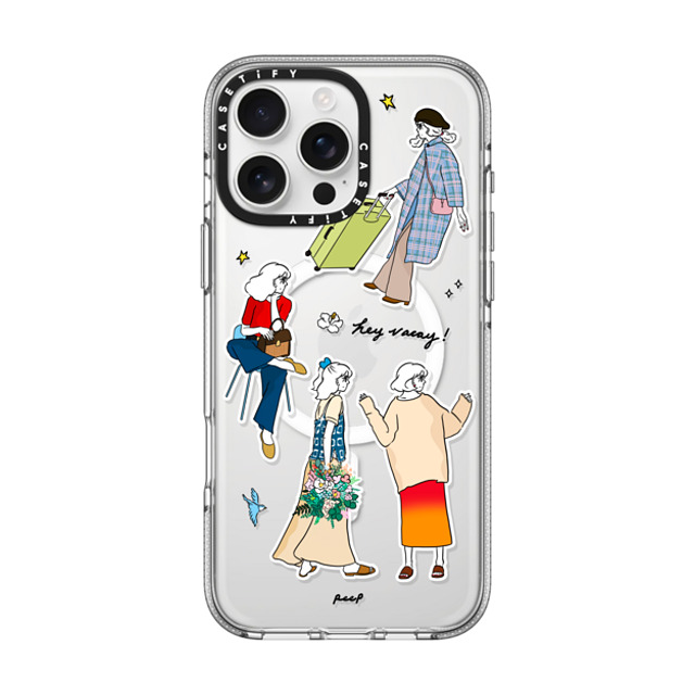 Peep x CASETiFY iPhone 16 Pro Max Case Sticker,Cartoon Clear Clear Case MagSafe Compatible HEY VACAY Mother's Day Peep x CASETiFY iPhone 16 Pro Max Case Sticker,Cartoon Clear Clear Case MagSafe Compatible HEY VACAY Mother's Day