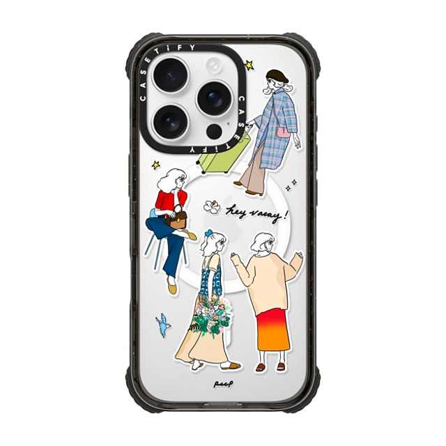 Peep x CASETiFY iPhone 16 Pro Case Sticker,Cartoon Black ウルトラ インパクトケース MagSafe 対応 HEY VACAY Mother's Day Peep x CASETiFY iPhone 16 Pro Case Sticker,Cartoon Black ウルトラ インパクトケース MagSafe 対応 HEY VACAY Mother's Day