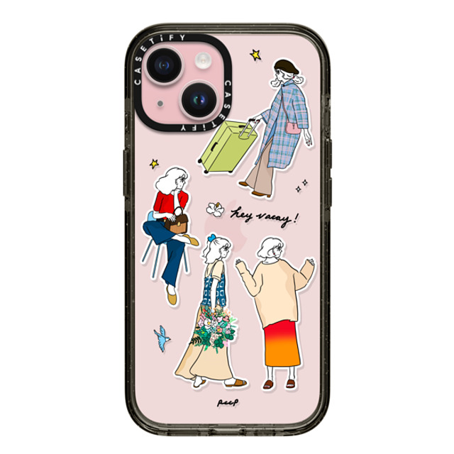 Peep x CASETiFY iPhone 15 Case Sticker,Cartoon Black インパクトケース HEY VACAY Mother's Day Peep x CASETiFY iPhone 15 Case Sticker,Cartoon Black インパクトケース HEY VACAY Mother's Day