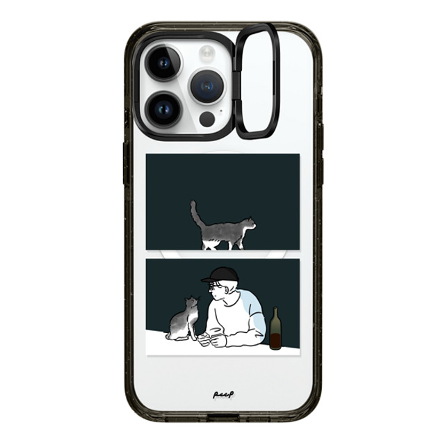Peep x CASETiFY iPhone 14 Pro Max Case Black インパクトリングスタンドケース MagSafe対応 WINE & CAT Peep x CASETiFY iPhone 14 Pro Max Case Black インパクトリングスタンドケース MagSafe対応 WINE & CAT