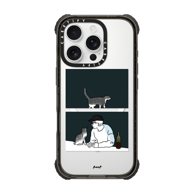 Peep x CASETiFY iPhone 16 Pro Case Cat,Animal Black ウルトラ インパクトケース MagSafe 対応 WINE & CAT Back to School Peep x CASETiFY iPhone 16 Pro Case Cat,Animal Black ウルトラ インパクトケース MagSafe 対応 WINE & CAT Back to School