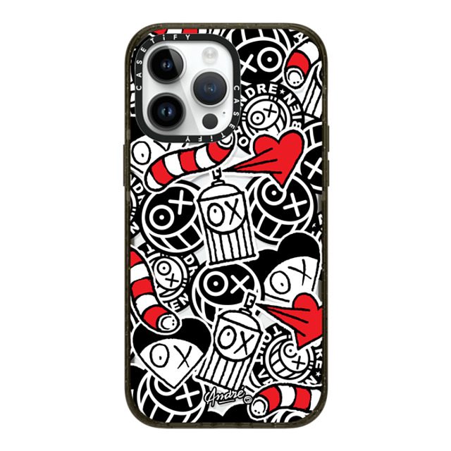 Mr. A x CASETiFY iPhone 14 Pro Max ケース ブラック インパクトケース MagSafe対応 Stickers of Mr. A