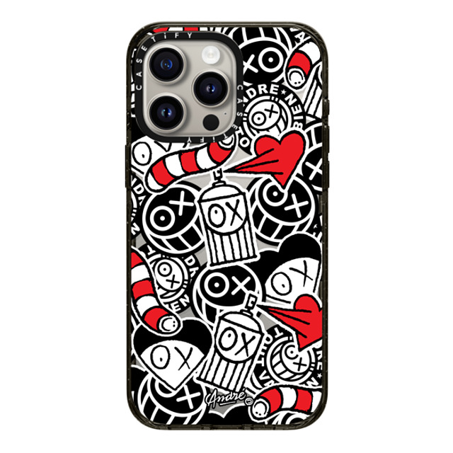 Mr. A x CASETiFY iPhone 15 Pro Max ケース ブラック インパクトケース Stickers of Mr. A