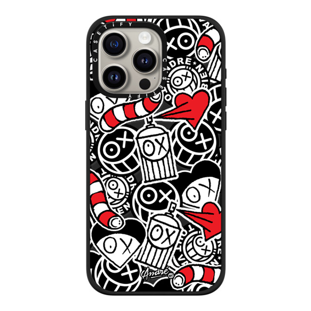 Mr. A x CASETiFY iPhone 15 Pro Max ケース マットブラック インパクトケース MagSafe対応 Stickers of Mr. A