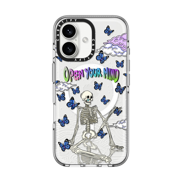 Sadskelly x CASETiFY iPhone 16 Case Butterfly,Skull クリア クリア ケース MagSafe対応 Open your mind transparent Back to School Sadskelly x CASETiFY iPhone 16 Case Butterfly,Skull クリア クリア ケース MagSafe対応 Open your mind transparent Back to School