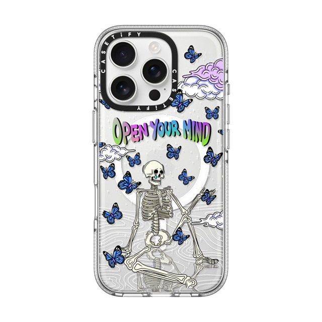 Sadskelly x CASETiFY iPhone 16 Pro Case Butterfly,Skull クリア クリア ケース MagSafe対応 Open your mind transparent Back to School Sadskelly x CASETiFY iPhone 16 Pro Case Butterfly,Skull クリア クリア ケース MagSafe対応 Open your mind transparent Back to School